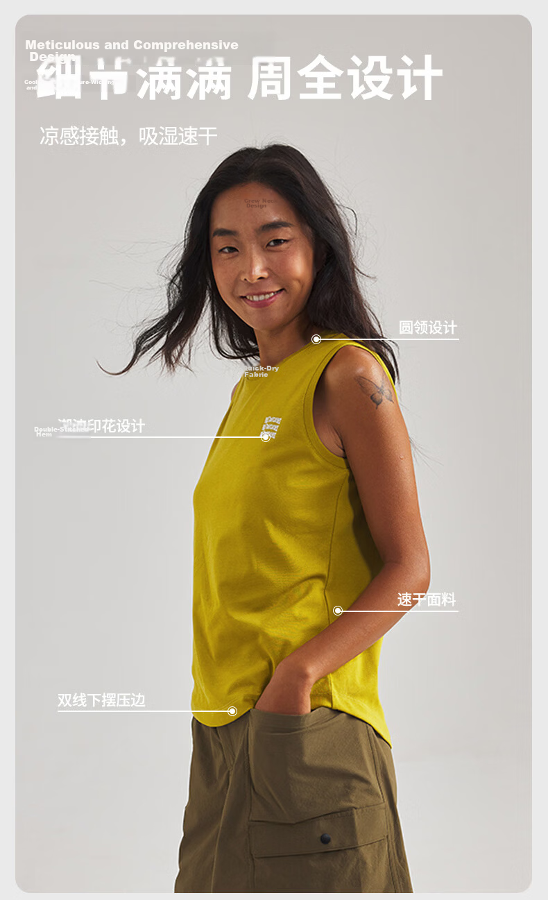 Naturehike Quick-Dry Sleeveless Vest T-Shirt 2026 Summer New Women's Hiking Mountaineering Outdoor Round Neck Loose Breathable Top 8