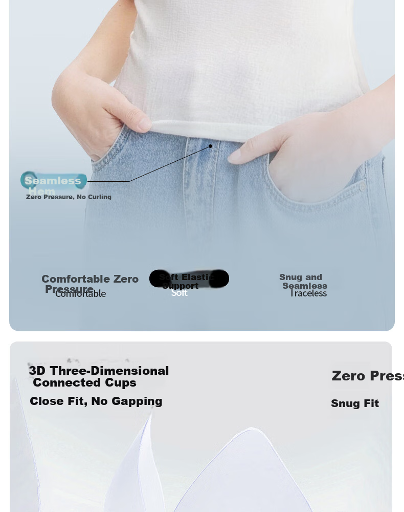 MiiOW White Women's Camisole Tank Top with Built-in Bra Pad, Casual Versatile Back Design, Suitable for Outerwear 6