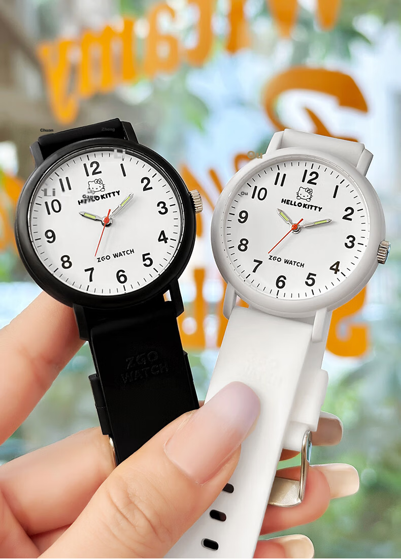 Hello Kitty Student Exam Watch for Girls Middle and High School Quiet Quartz Movement 16