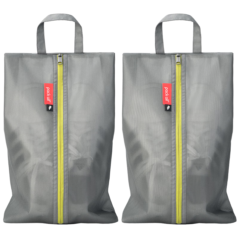 Pack All Shoe Storage Bags, Travel Shoe Organizer Pouches, Dust-Proof Shoe Bags for Sneakers And Sports Shoes, Large Size, Gray, *2