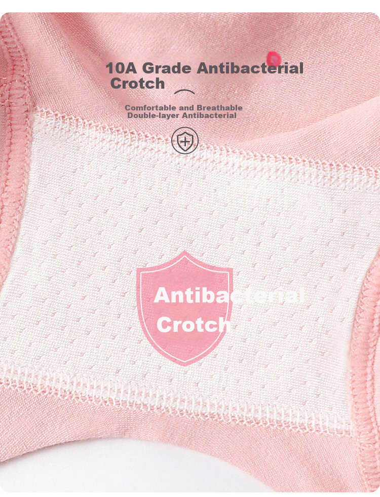 Bingxue Cotton Children's Underwear Girls Pure Cotton Class A Antibacterial Breathable Four-Season Boxer Shorts 6