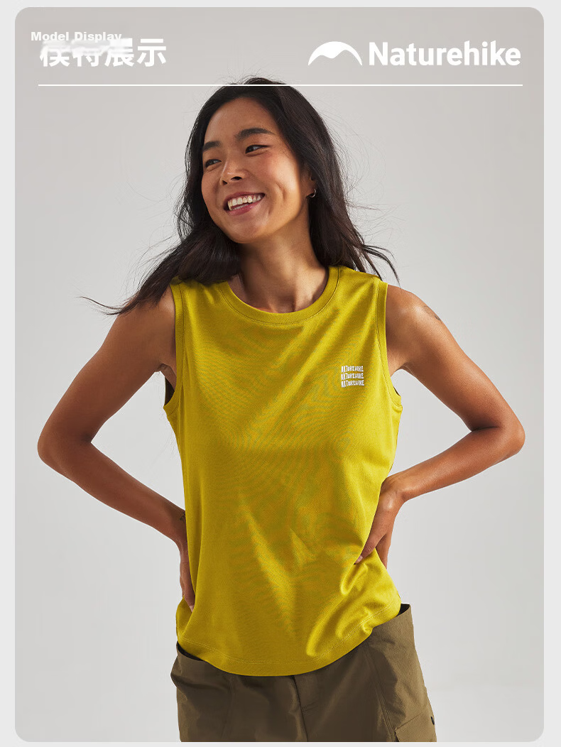 Naturehike Quick-Dry Sleeveless Vest T-Shirt 2026 Summer New Women's Hiking Mountaineering Outdoor Round Neck Loose Breathable Top 14