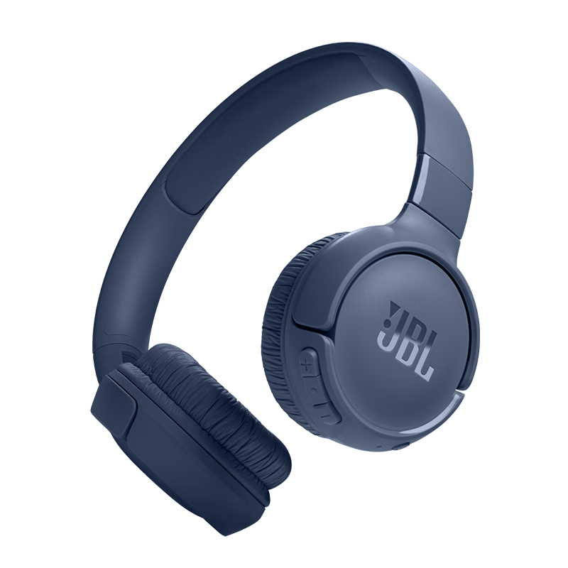 JBL TUNE 520BT Over-Ear Bluetooth Wireless Headphones Noise-Cancelling Headset for Calls Compatible with Mobile Phones, Computers, Laptops, Apple Devices - Blue