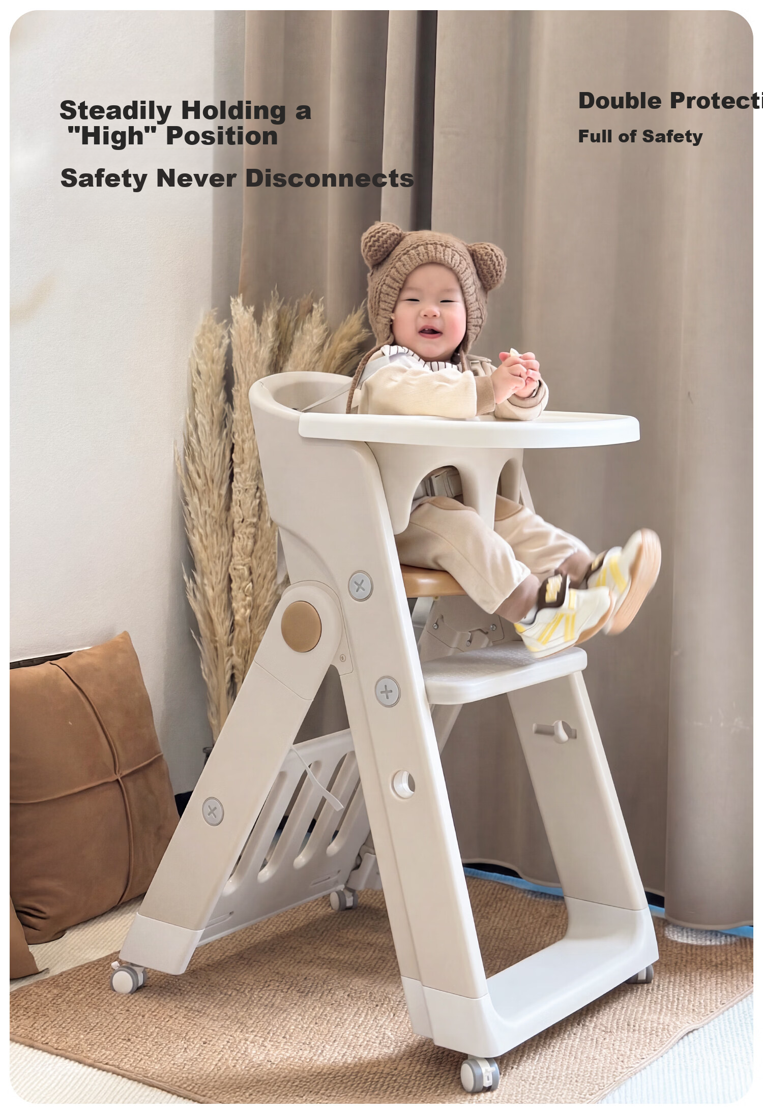 Migobear Children's Growth Chair Foldable Dining Chair Baby Learning Chair Multifunctional Infant Toddler Adjustable Seat 2