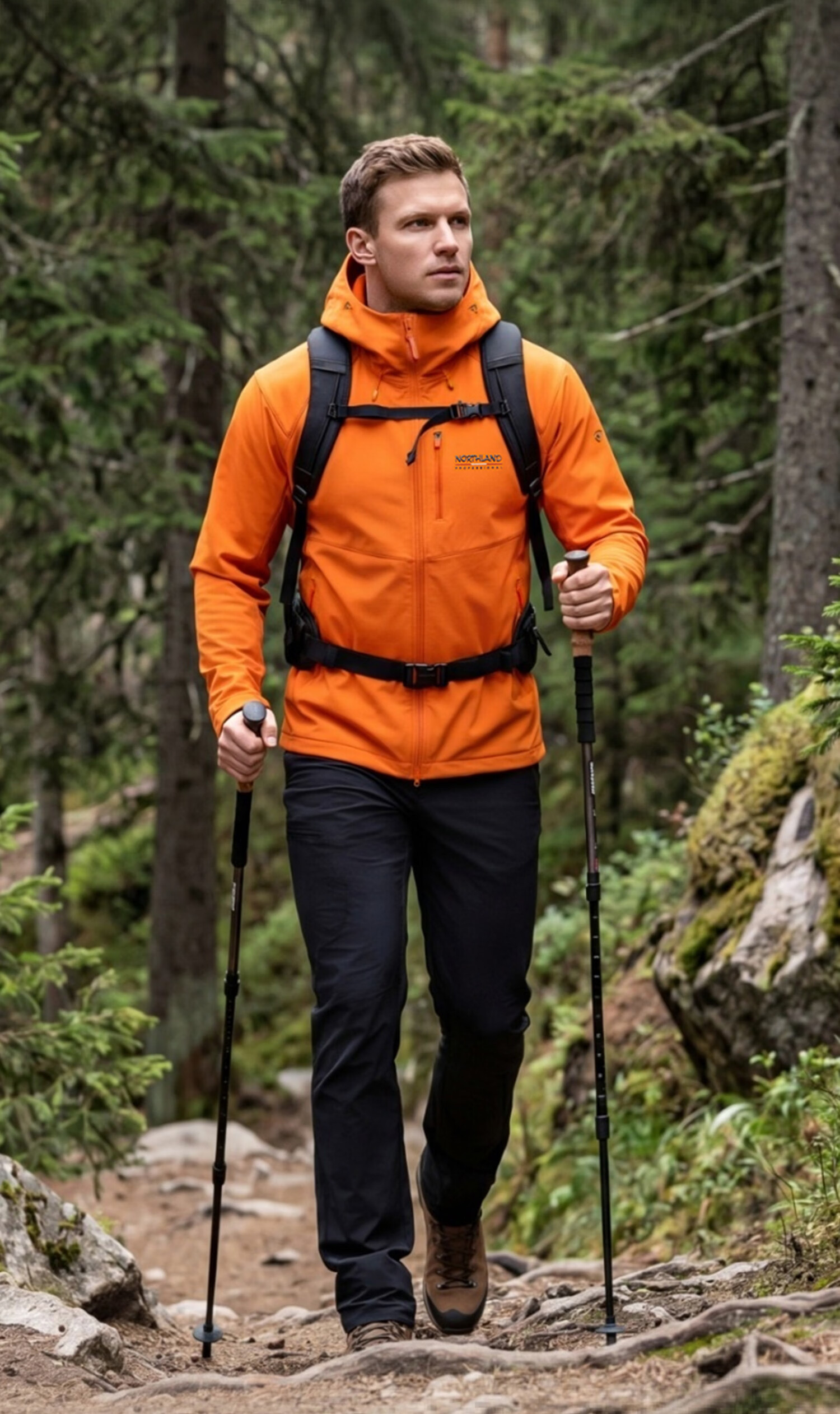 NORTHLAND Gangren 3.0 LT Men's Lightweight Softshell Jacket 2026 Spring Summer Outdoor Mountaineering Hiking Durable Stretch Thin Coat 3