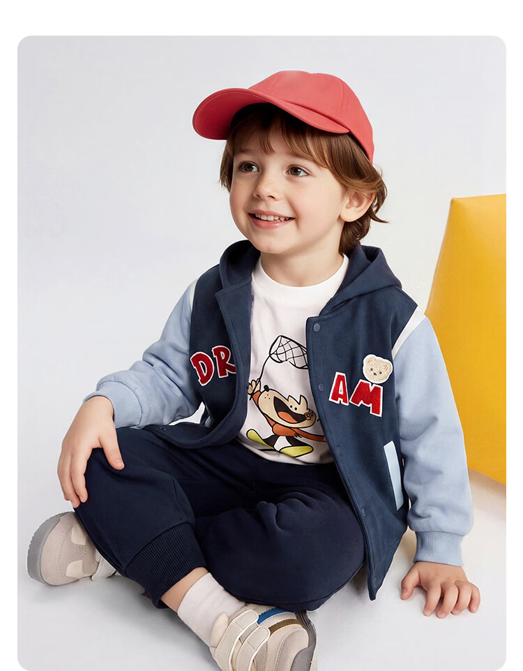 BALABALA Children's Clothing, Baby Outerwear for Boys And Girls, Infant Top, 2026 New Style, Kids Autumn Wear, Loose Soft Hooded Jacket 19