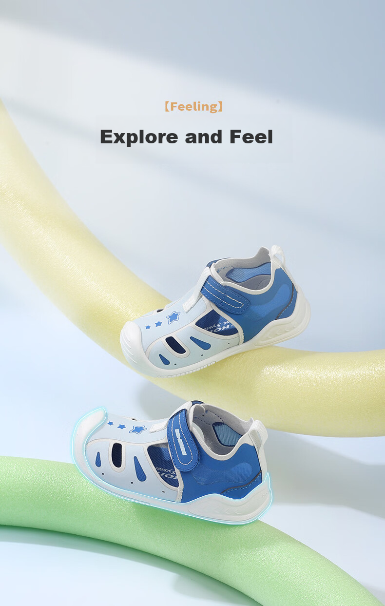 DR·KONG Toddler Walking Shoes Spring Soft Sole Breathable Kids Shoes 2B13A1020AM Blue Size 20 4