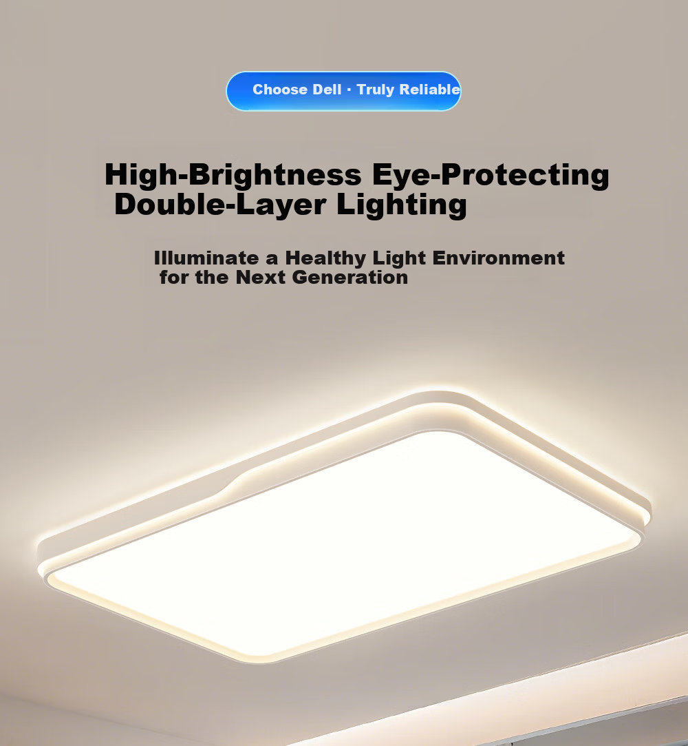 Dell Living Room LED Ceiling Light Full Spectrum Eye Protection Modern Minimalist Cream Style Zhongshan Lighting with Installation Package 1