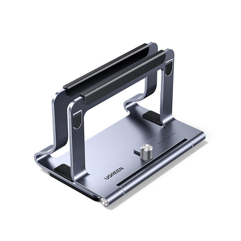 Ugreen Laptop Stand Adjustable Aluminum Alloy Portable Vertical Side Cooling Support Rack Compatible with Apple MacBook Huawei Lenovo