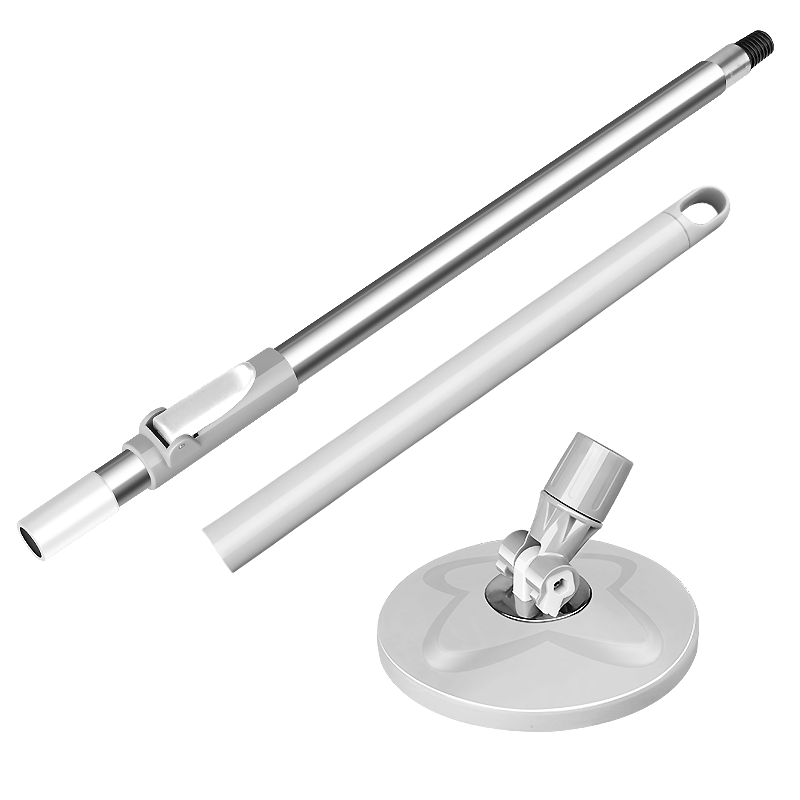Baijia Haoshi Rotating Thickened Mop Handle Mop Plate Dust Push Rod Round Mop Head Accessory Rod Plate Set Without Mop Head