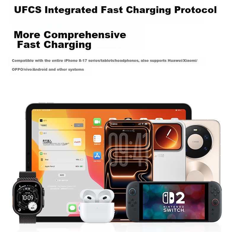 BIAZE 3C Certified 30W/20W GaN Charger Set with Type-C Data Cable Fast Charging Adapter for Apple iPhone 17/16/15 Pro Max and iPad Tablet 16