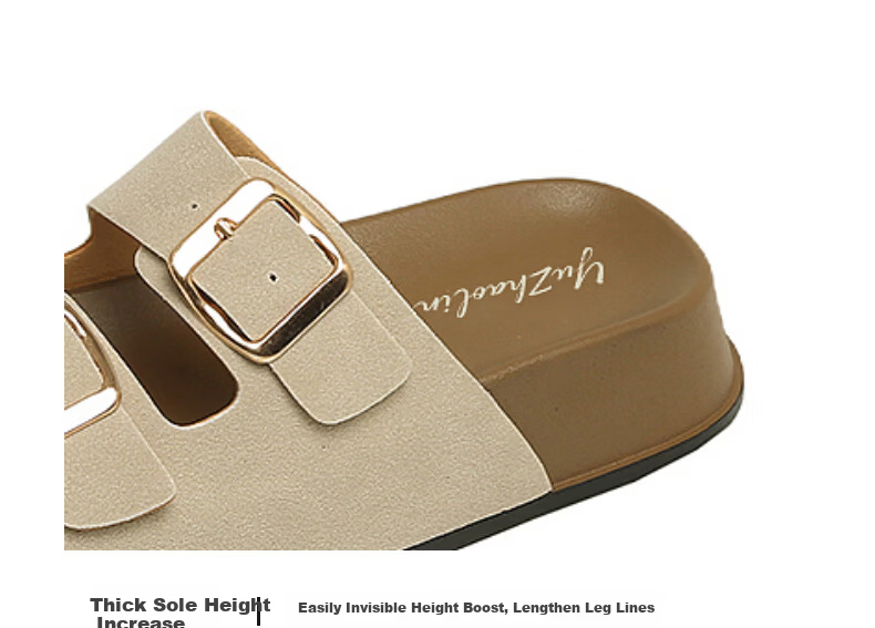 YUZHAOLIN Women's Birkenstock Style Summer Fashion Fairy Casual Thick Sole Slide Sandals 3