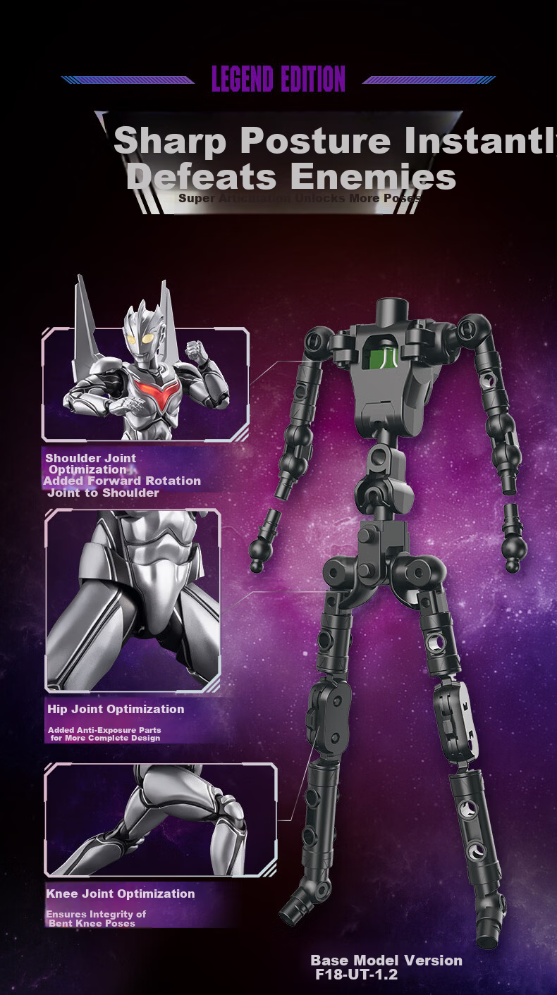 Bluco Ultraman Building Blocks Legend Edition X Beyond Beta Flash Armor Official Figure Model 10