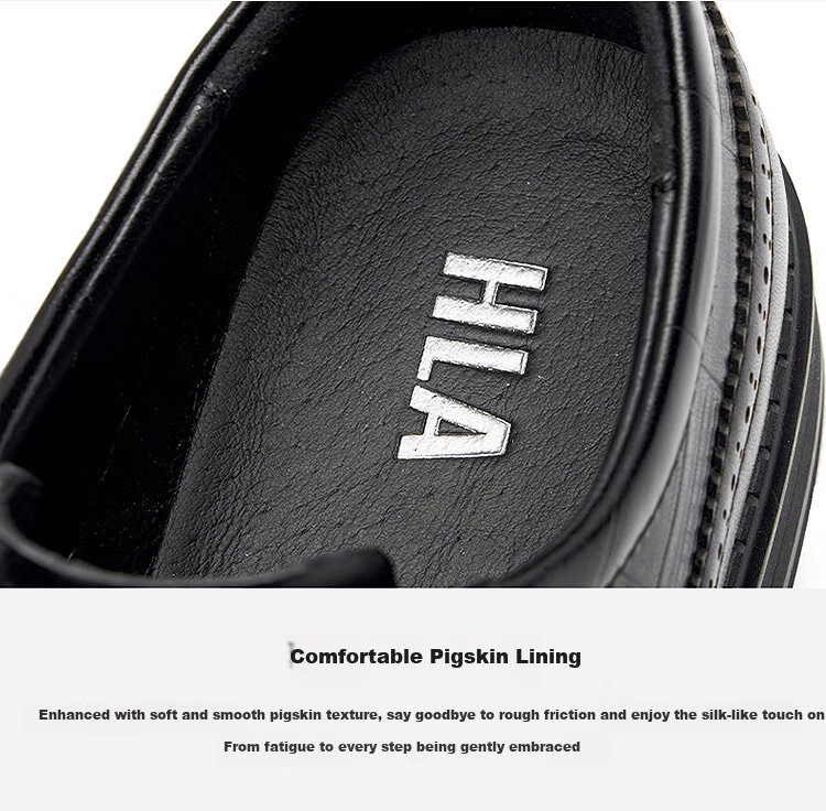 HLA Heilan Home Men's Leather Loafers Slip-On Business Casual Shoes 11