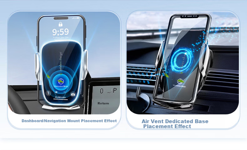 Newsmy Mercedes-Benz Wireless Car Charger Phone Holder for 2024-2026 Mercedes-Benz E-Class 8