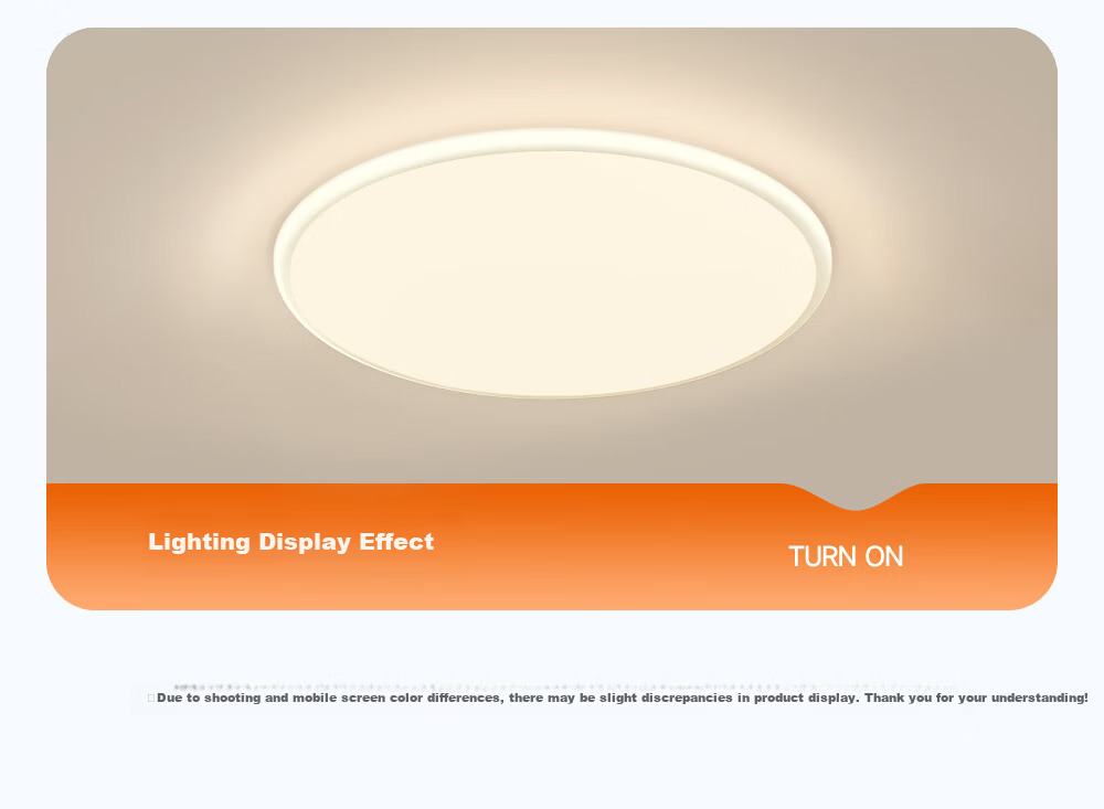 Kuka LED Ceiling Light Eye Protection Integrated Quick Install Living Room Bedroom Lamp 48cm Square Three Colors [Installation Included] 27