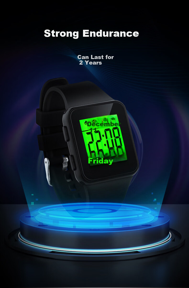 GEORGCOUNT Men's Multifunctional Square Digital Watch, Student Unisex Alarm Clock, Luminous Sports Children's Watch for Boys 5