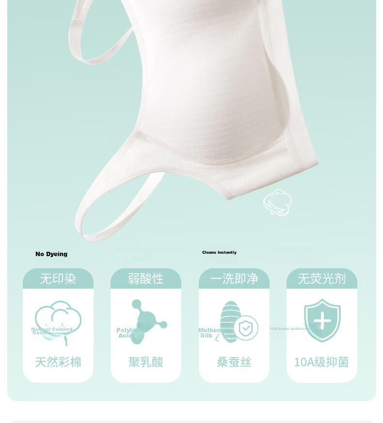 Meishianxuan Teen Girls Underwear Development Period 15-18 Years Old Pure Cotton Thin Strap Shockproof Fixed Cup Youth Bra for Middle and High School Students 12