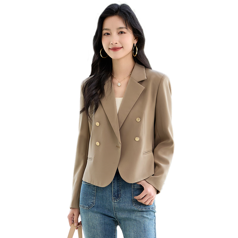 Chushen Spring and Autumn Women's Fashionable Short Casual Blazer Jacket S41U059