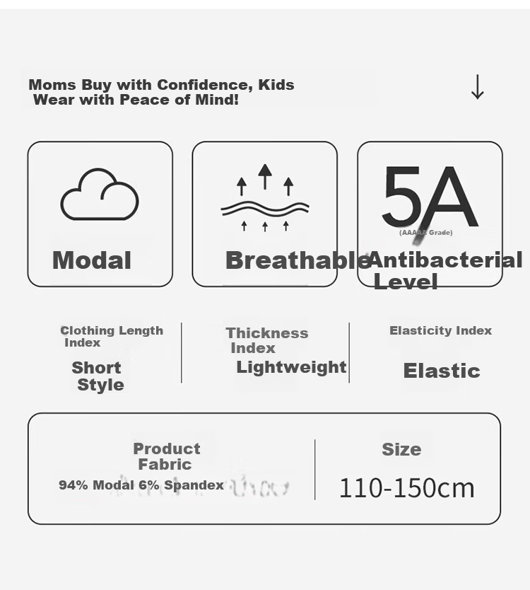 Threegun Kids A-Class Antibacterial Modal Boys Boxer Briefs (2-Pack) Set 4 130 T50083B01 6