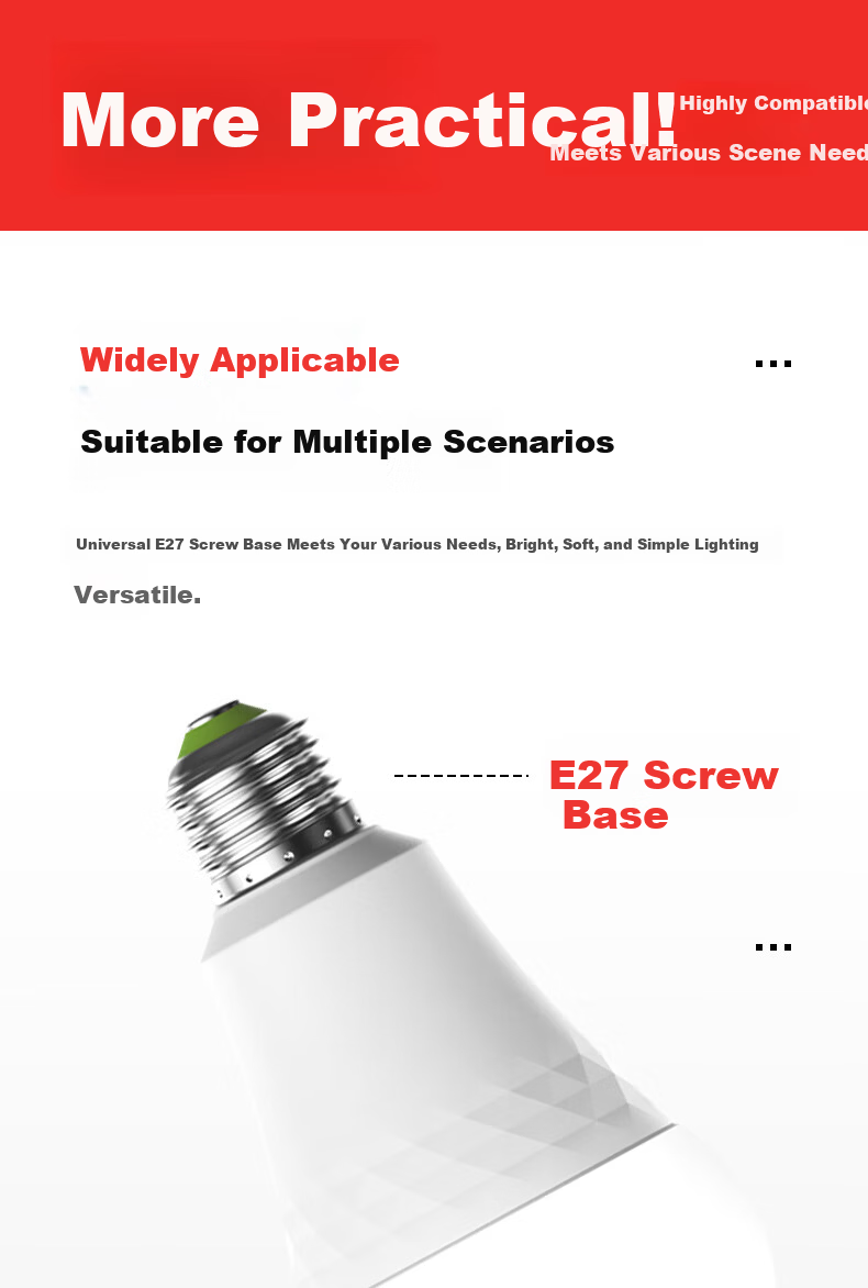 YANKON Lighting LED Bulb Energy-Saving E27 Large Screw Household Commercial Sound-Control 9W Starlight Series 13