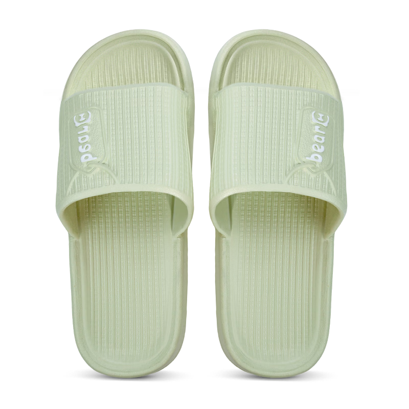Limi Women's Bathroom Non-Slip Thin Sole Slippers Couple Home Summer Slippers Odorless Wearable Light Green