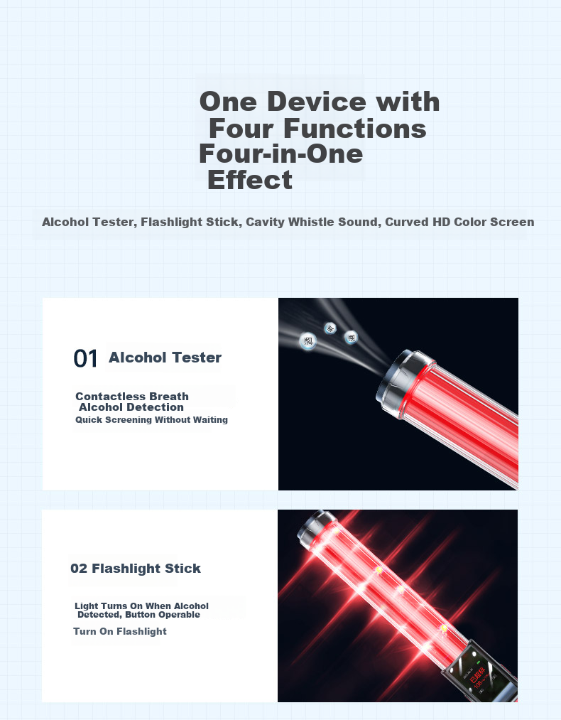 MaiDun MD-009 Alcohol Tester Breathalyzer Alcohol Detection Device Rapid Drunk Driving Test 10