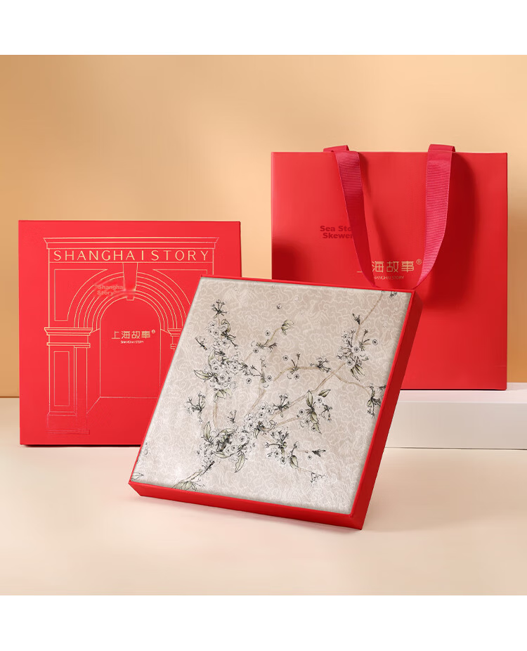 Shanghai Story Women's 100% Mulberry Silk Pearl Satin Long Scarf Shawl Gift Box for Girlfriend Valentine's Birthday Present 7
