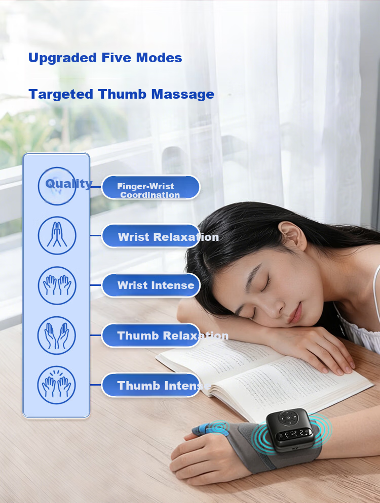 Keliang Hand Massager Wrist Massager Thumb Tenosynovitis Brace Pulse Heat Therapy Left Hand Model Birthday Gift for Mom Girlfriend Price Protection 618 6