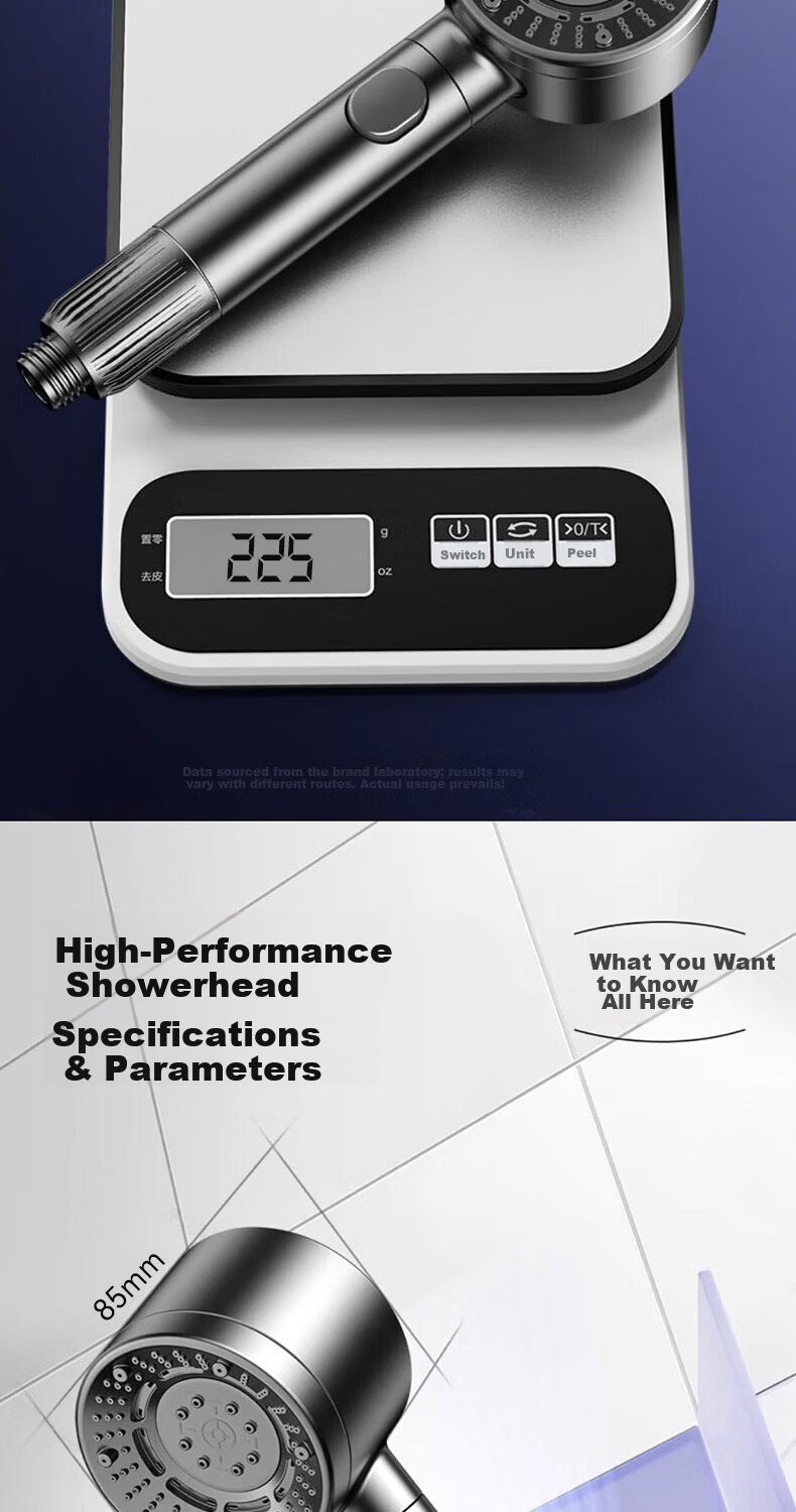Del【28 Years Brand】High Pressure Shower Head with Filter, Powerful Water Flow, Bathroom Shower Water Purifier C-2428 14
