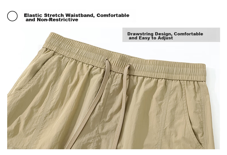 Baleno Men's Summer Shorts Simple Large Pocket Cargo Trendy Casual Loose Breathable Student Knee-Length Pants 16