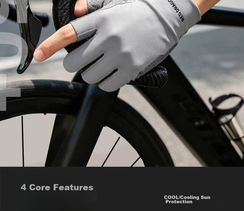 RED DRAGONFLY Men's Summer Thin UV Protection Fishing Driving Cycling Sunshade Fingerless Gloves for Women 2