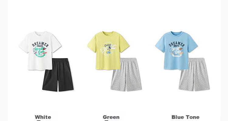 Balabala Boys' Short Sleeve Set Kids' Two-Piece Quick-Dry Comfortable T-Shirt and Pants 2026 New Summer Collection 11