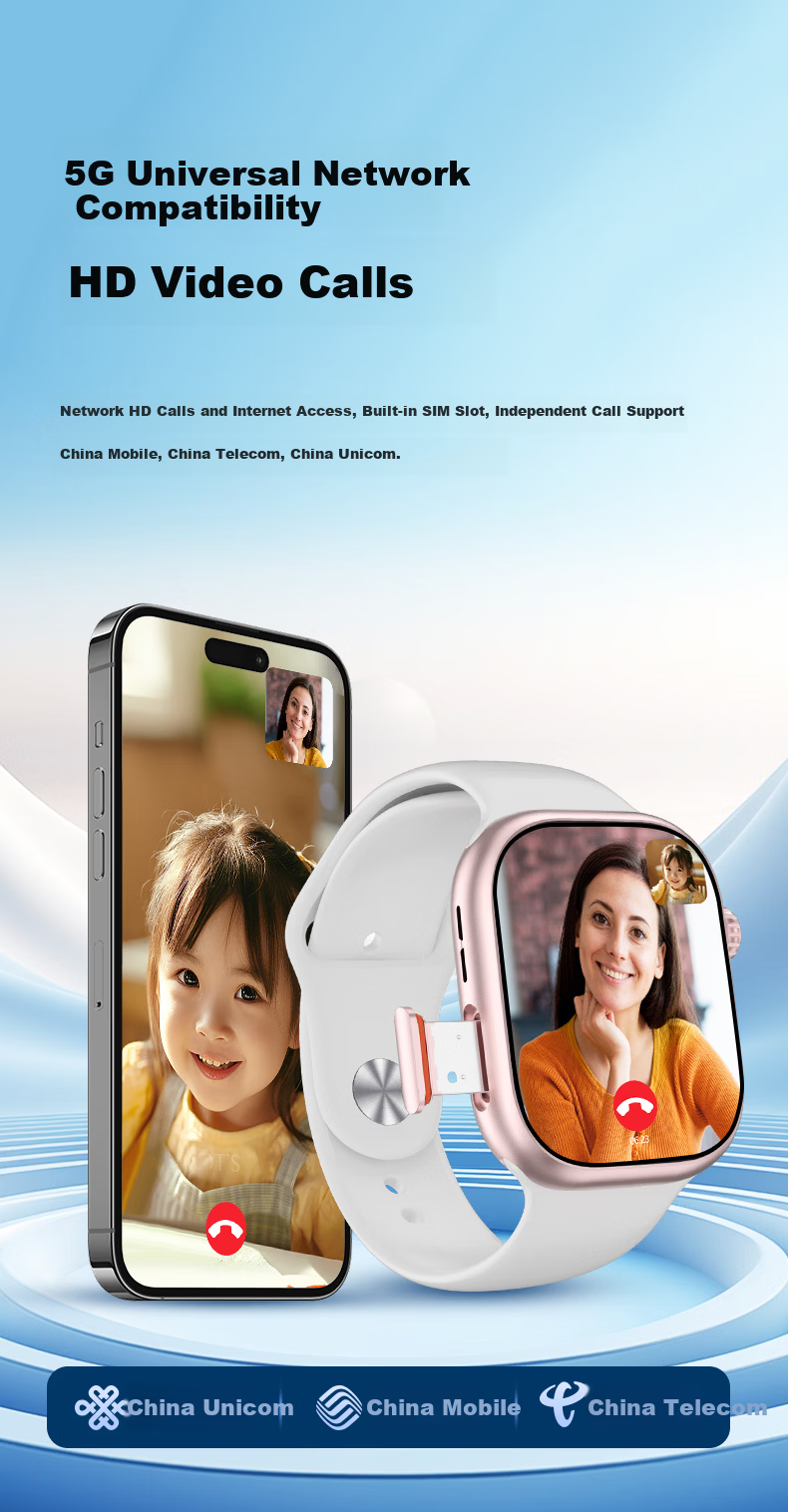HUCATIER 2026 New Smart Children's Phone Watch for Ages 3-6 Elementary, Middle And High School Students 5G All-Network Positioning 5