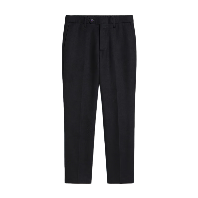 JD Jingzao Cool Wool Tencel Men's Casual Pants Summer Wrinkle-Free Straight Business New Black 31