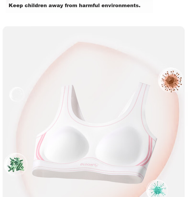 Meishianxuan Junior High School Girls Development Period Sports Vest Bra for Teenage Girls High School Girls Large Kids 11
