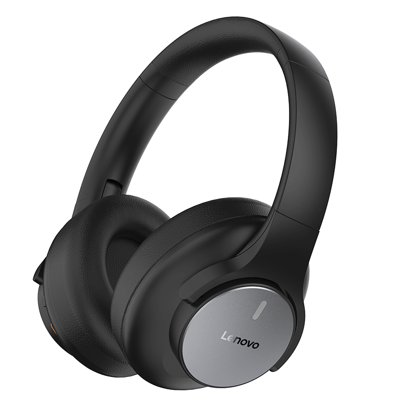 Lenovo Over-Ear Bluetooth Headphones 2026 New Active Noise Cancelling Gaming Headset Ultra-Low Latency HD Sound Sports Music Foldable Wireless Earphones EH150P Black