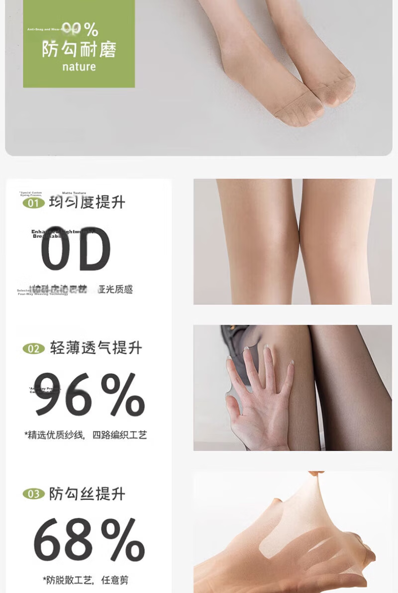 Cotton Full Summer Thin Pineapple Socks Women's Any-Cut Pantyhose Black Stockings Sexy Bare-Leg Effect Anti-Snag Durable Crotch 5