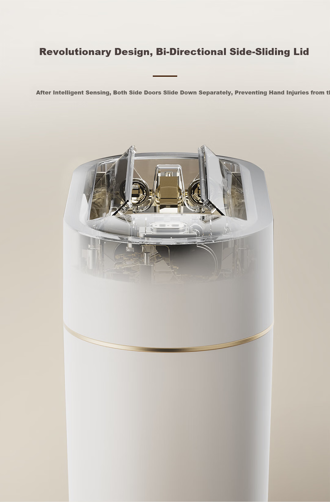 Zhuimi Smart Sensor Trash Can with Automatic Bag Dispenser, 9L Double Door Design for Home Living Room Office Bedroom Bathroom, Sold by JD 3