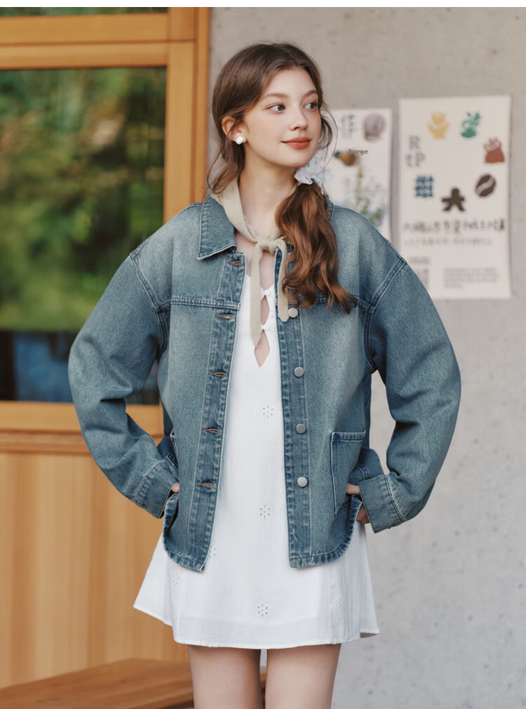 Semir Women's Denim Jacket Short Retro Fashion Boxy Jacket 2026 Spring Commuter 109126108005 51