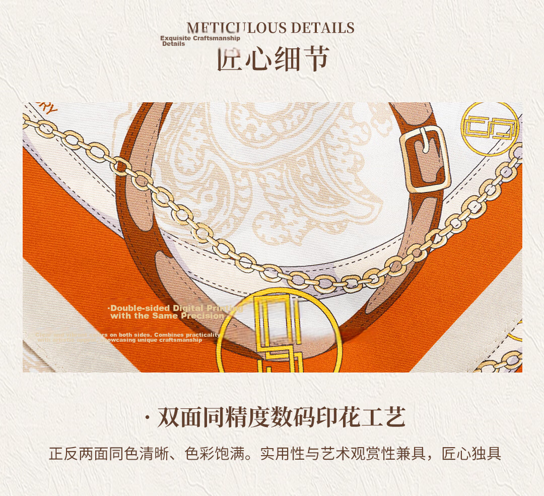 Shanghai Story 100% Mulberry Silk Double-Sided Printed Square Scarf Gift for Mom and Girlfriend 12