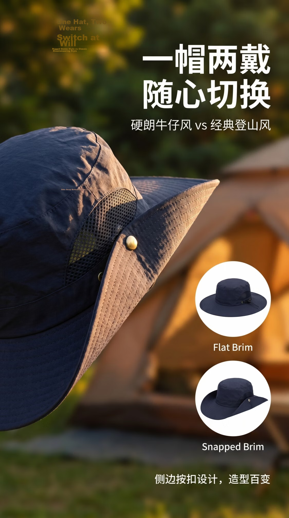 Yuxiaoduo Four Seasons Sunshade Bucket Hat Unisex Outdoor Wide Brim Mesh Fishing Sun Protection Hat JD Self-operated Black 5