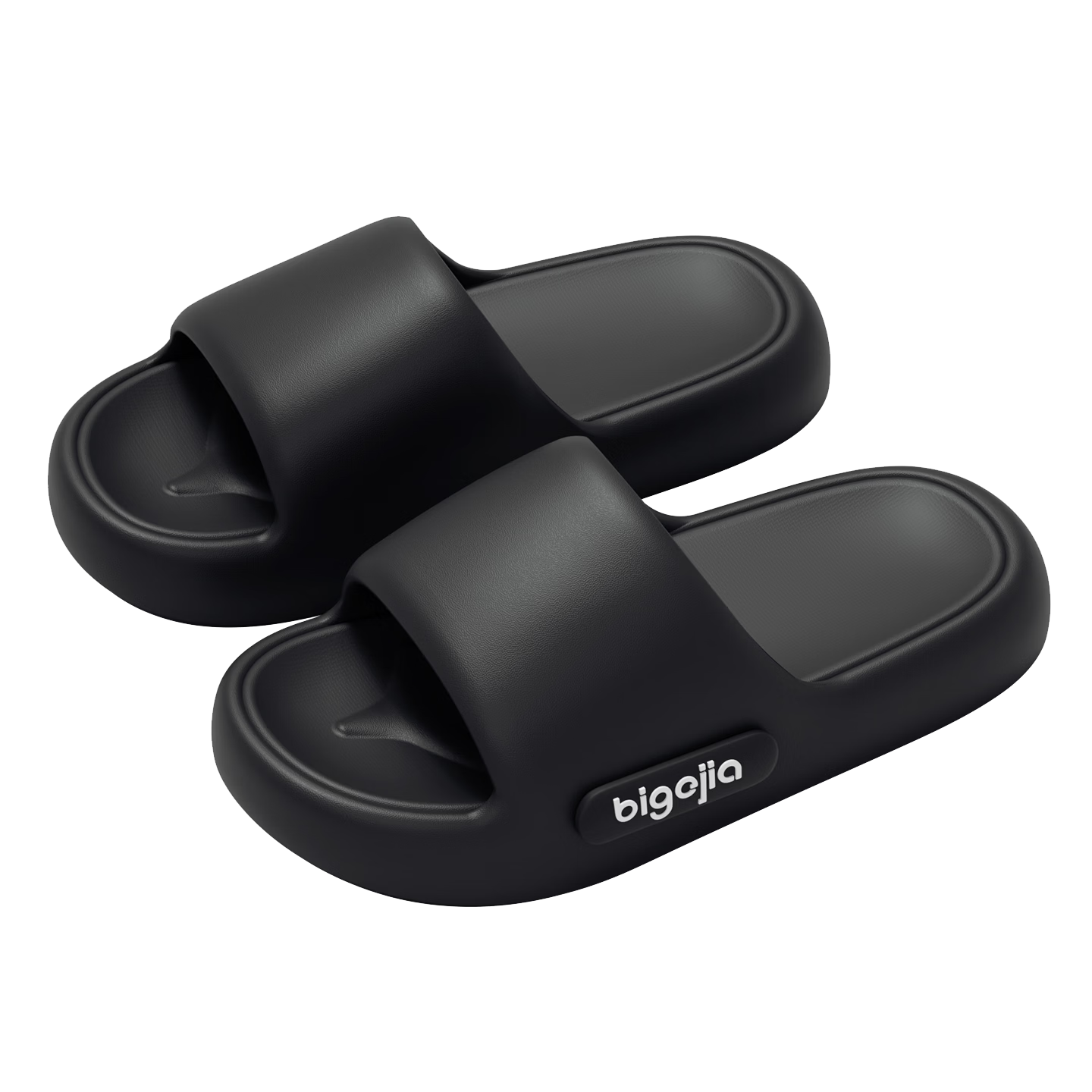 Bigga Plus Size Men's Indoor Slippers 4849 Non-Slip EVA Shower Sandals Extra Wide Summer Gray 48-49