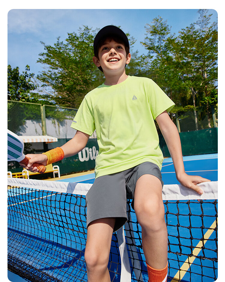 Balabala Kids Boys Short Sleeve Set Girls Two-Piece T-Shirt 2026 New Summer Quick-Dry Sports Pants Cooling 44