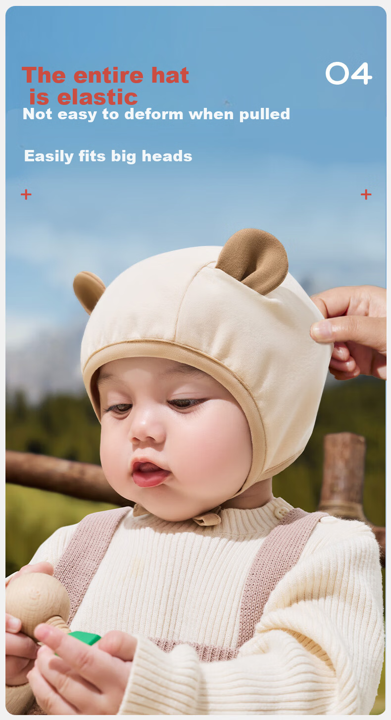 Kocotree KK Tree Baby Hat Autumn Winter Infant Toddler Warm Windproof Cotton Ear Protection Cartoon Hat 12