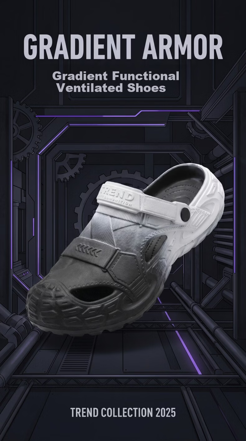 HIPANDA Men's Non-Slip EVA Hole Shoes Thick Sole Height Increasing Breathable Comfortable Open Toe Beach Driving Sandals 1