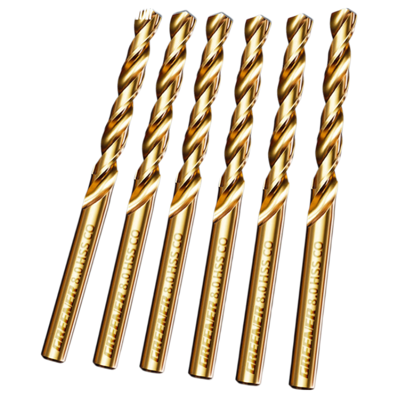 GREENER High Hardness Twist Drill Bit Set Stainless Steel Alloy Steel High-Speed Steel Electric Drill 4.2mm*5