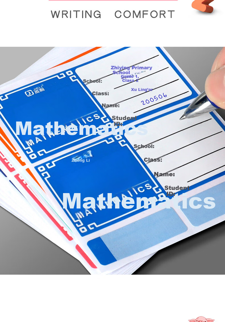 Liupintang Subject Classification Label Stickers Waterproof Self-Adhesive Cartoon Name Tags for Kids Elementary School Book Cup Marker Biology Chemistry 14