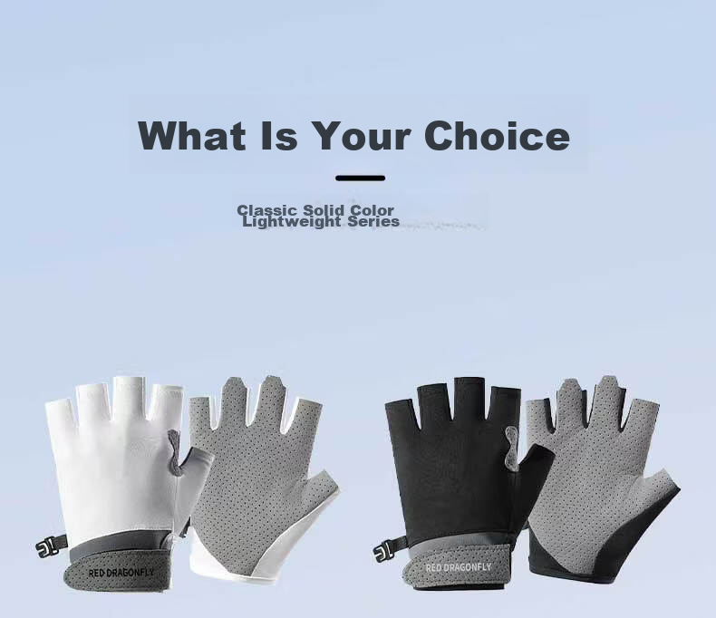 RED DRAGONFLY Women's Half-Finger Gloves Summer Sun Protection Lightweight Breathable Cycling Sports Men's Non-Slip Driving Outdoor Gloves 20