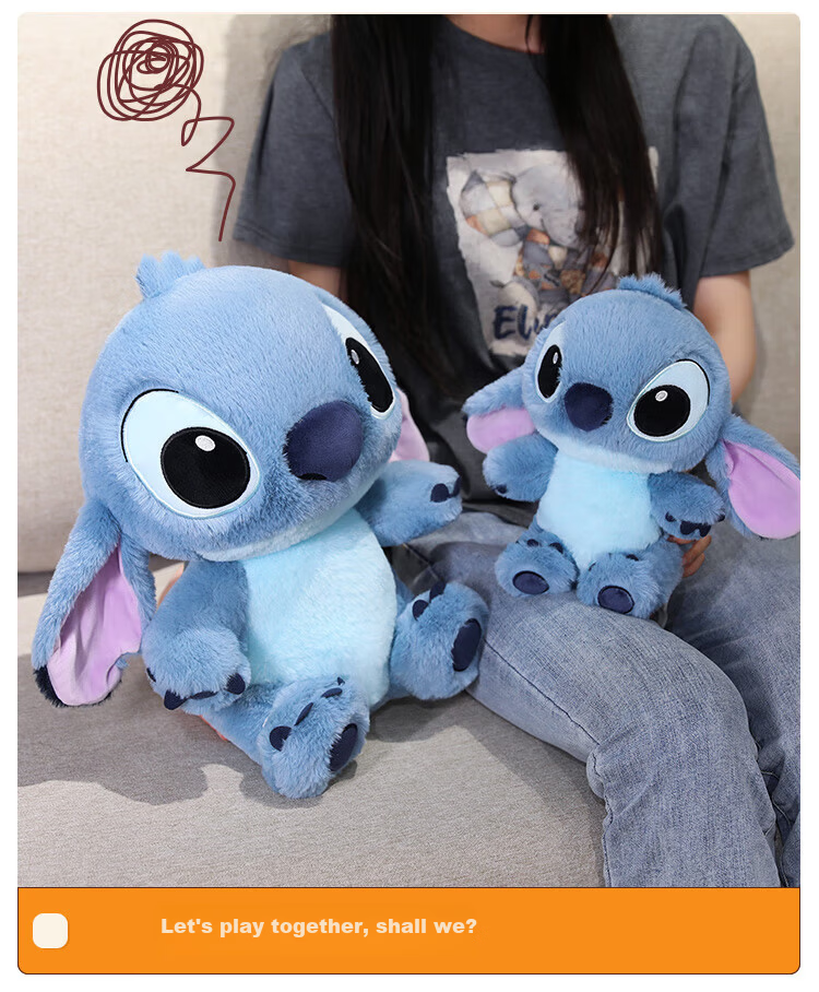 Disney Stitch Plush Toy Doll Pillow Birthday Children's Day Gift for Boys and Girls 6